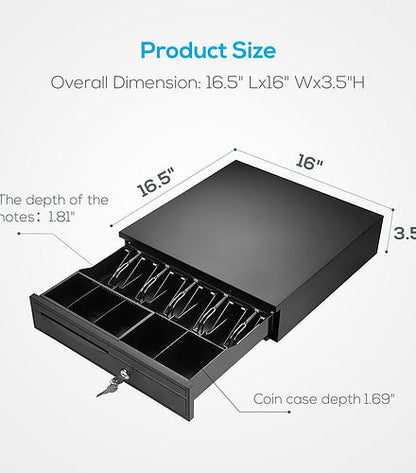 Cash Drawer Box 5 Notes 5 Coins (Plastic & Metal)